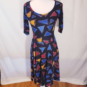 LuLaRoe Nicole dress with triangles size sm